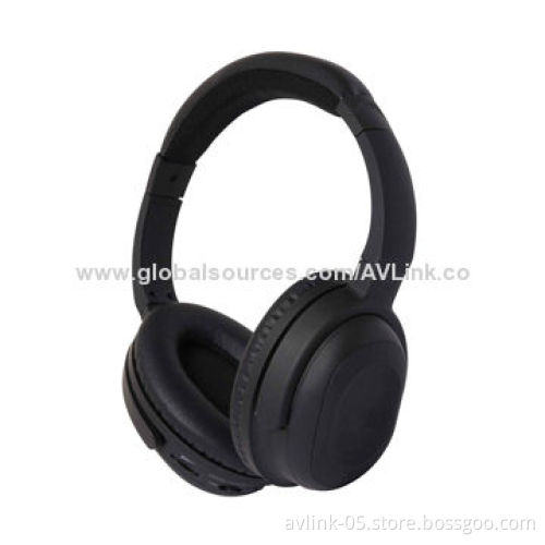Rubber-coated Active Noise-canceling Headphone with Comfortable Ear-pads for Airplane, Train, Subway